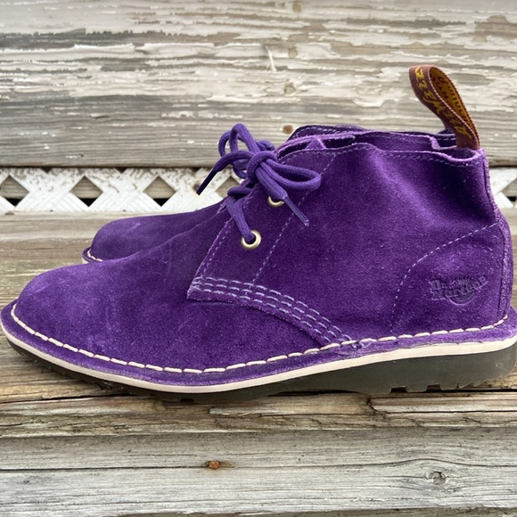 NWOB Dr. Martens Blythe Purple Suede 2-Eyelet Desert Chukka Boot Women's Size 6 - Picture 3 of 13
